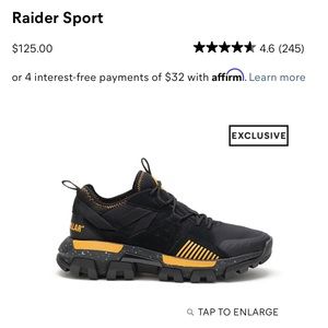 CAT RAIDER SPORT US 10.5 BLACK/CAT YELLOW